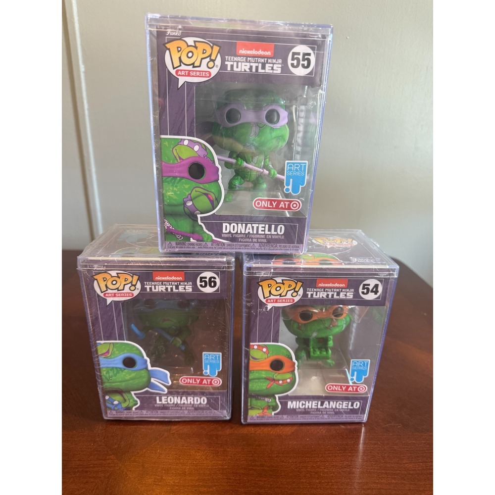 Funko Pop Art Series Teenage Mutant Ninja Turtles Donatello Leonardo Michelangel